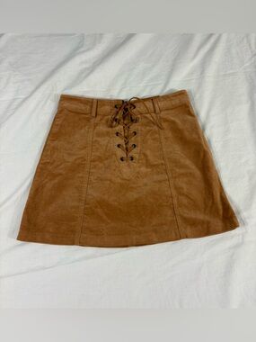 Forever 21 Women Brown Mini Skirt Size S